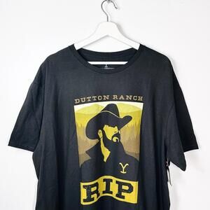 Yellowstone Shirt Rip Dutton Ranch 2XL Black Graphic Print Western Cowboy
